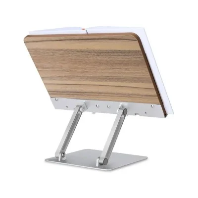 Gamvity Modern Ergonomic Adjustable Acrylic Book & Laptop Stand &ndash; Foldable & Portable _ Silver